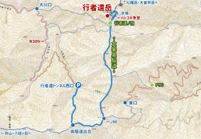 行者還岳に登山 行者還トンネル西口から大峯奥駈道を辿る とある関西人の外遊び